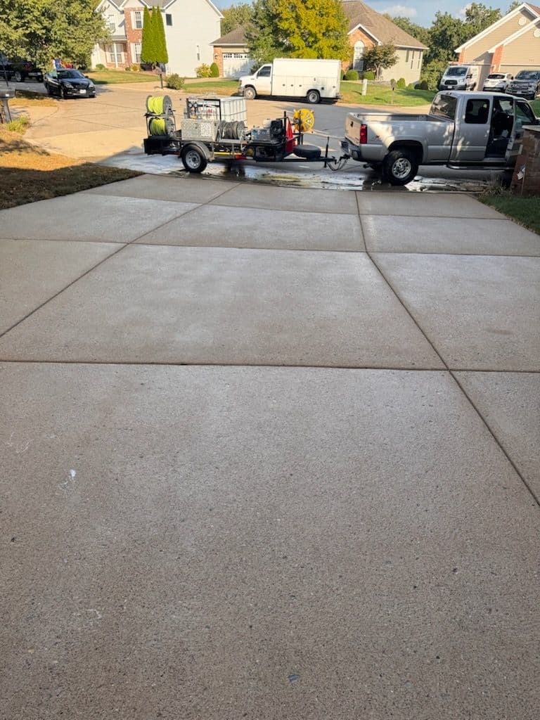 Project Driveway Makeover with Concrete Cleaning in Wentzville image